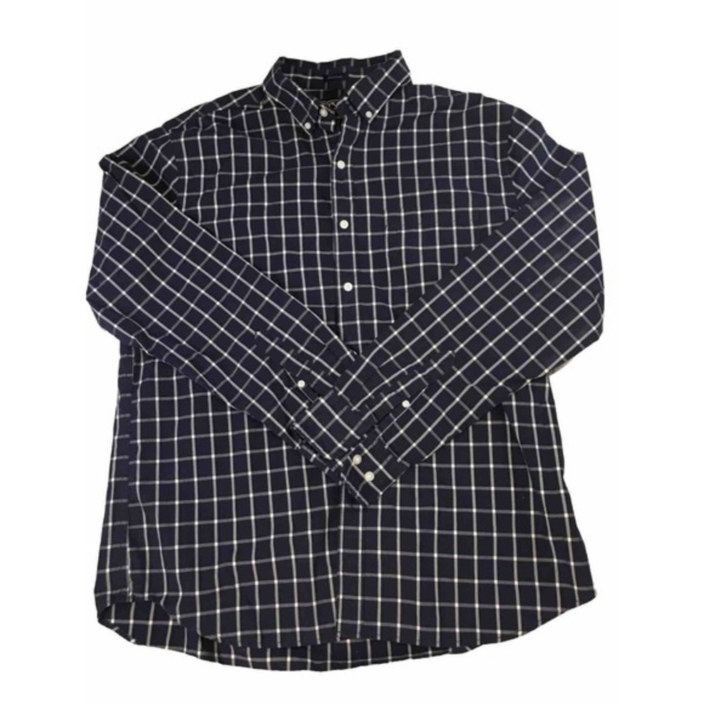 Hawker Rye Mens XL Button Down Shirt Regular Fit Casual Dress‎ Western Navy Blue